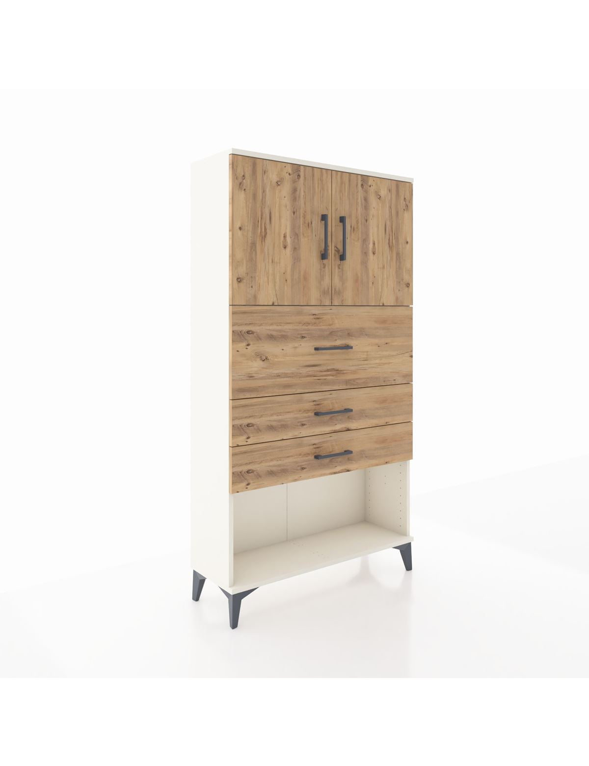 Arges Dolap 2 Raflı 3 Çekmeceli 2 Kapaklı 88x30x163 Aytaşı-Çam