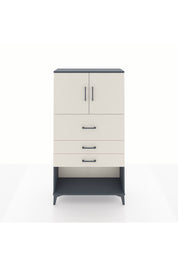 Arges Dolap 2 Raflı 3 Çekmeceli 2 Kapaklı 88x30x163 Antrasit-Aytaşı