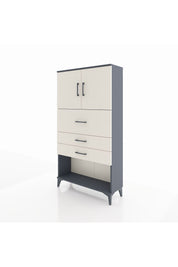 Arges Dolap 2 Raflı 3 Çekmeceli 2 Kapaklı 88x30x163 Antrasit-Aytaşı