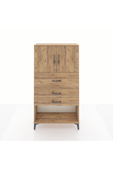 Arges Dolap 2 Raflı 3 Çekmeceli 2 Kapaklı 88x30x163