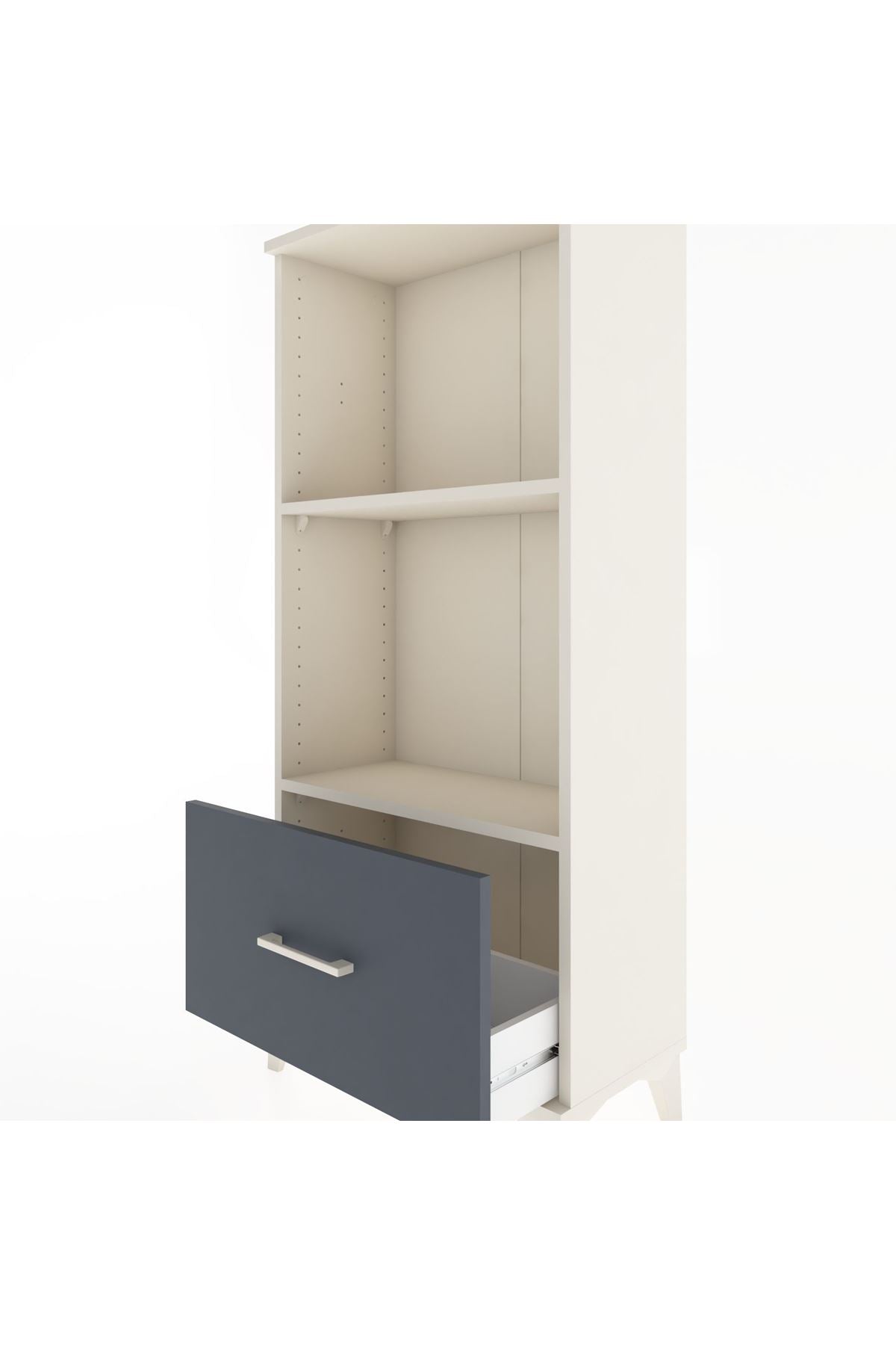 Hyperion Dolap 2 Raflı Tek Çekmeceli 60x44x134 Aytaşı-Antrasit