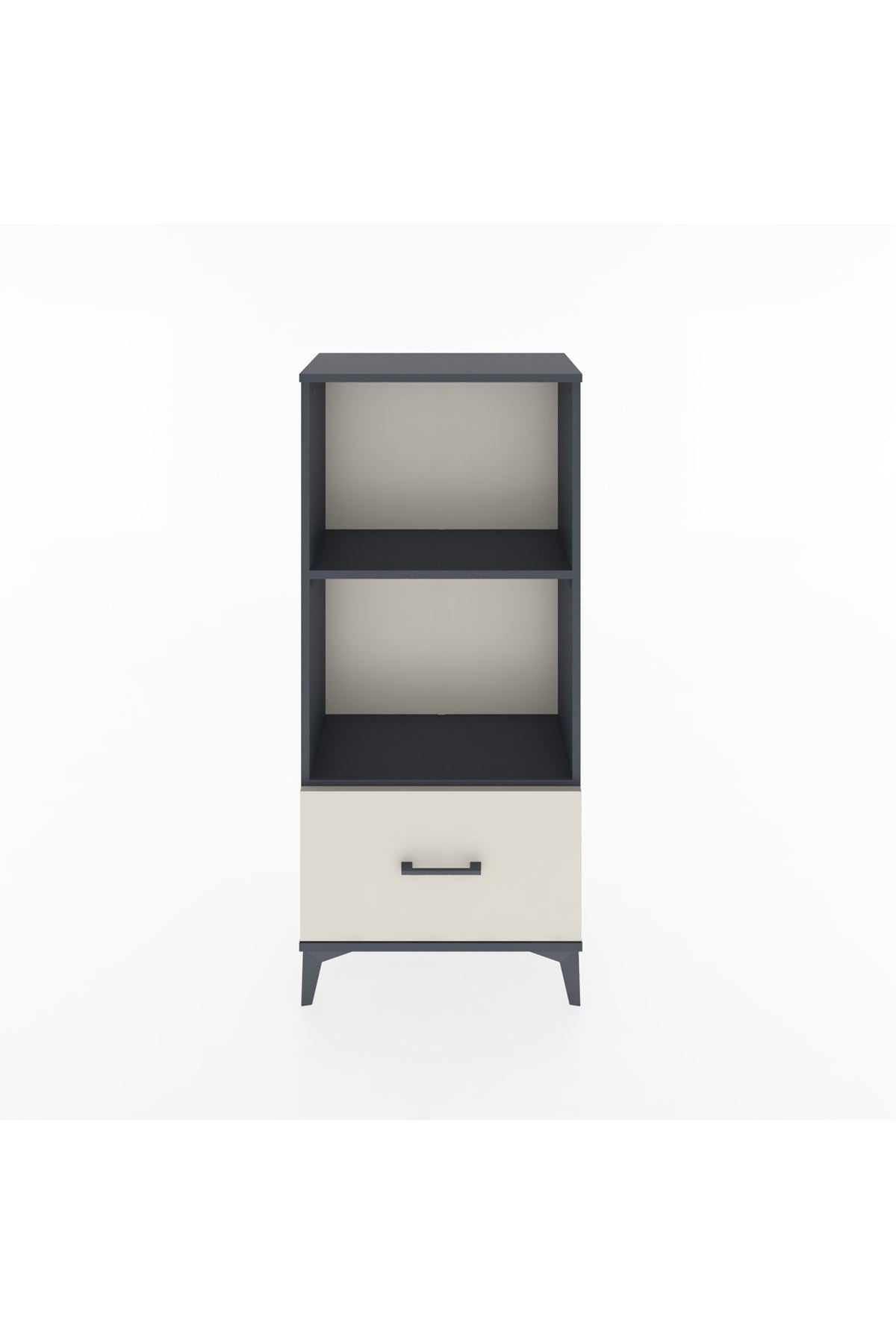 Hyperion Dolap 2 Raflı Tek Çekmeceli 60x44x134 Antrasit-Aytaşı