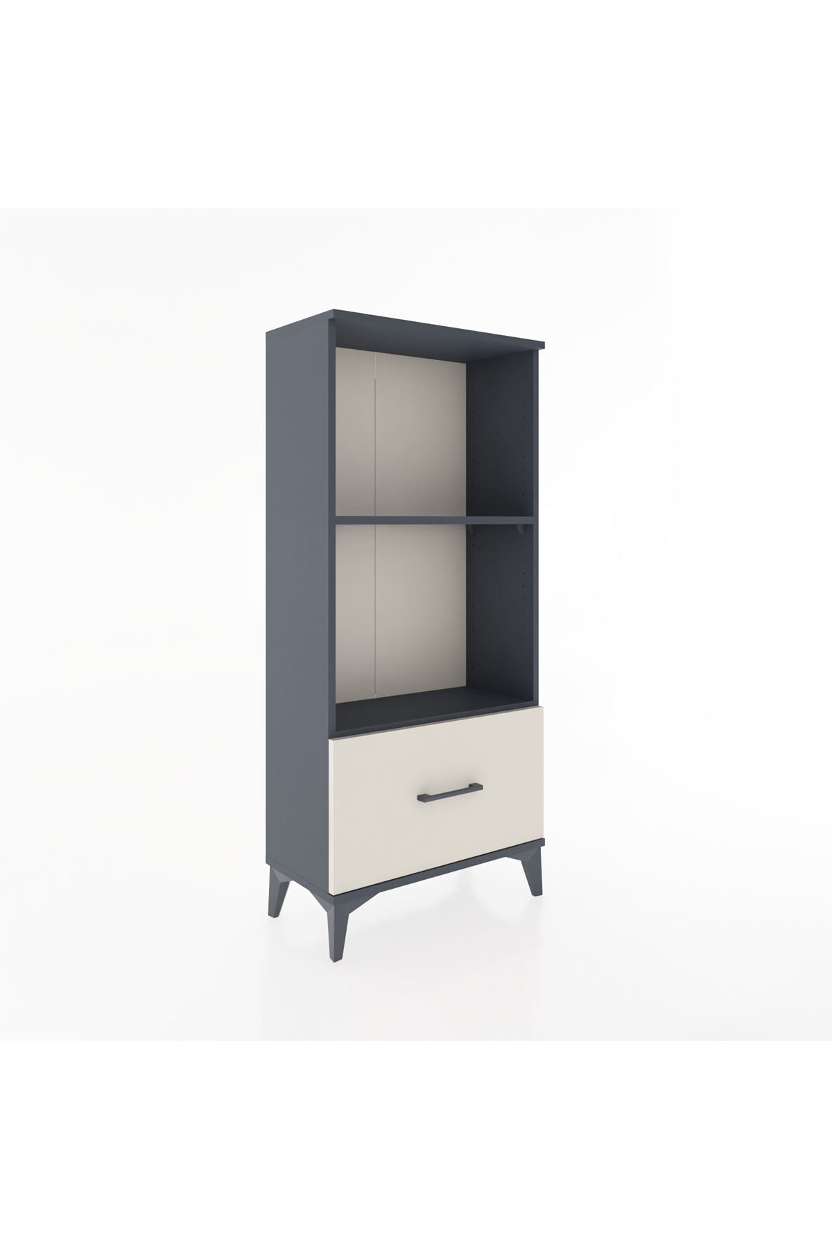 Hyperion Dolap 2 Raflı Tek Çekmeceli 60x44x134 Antrasit-Aytaşı