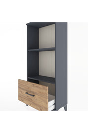 Hyperion Dolap 2 Raflı Tek Çekmeceli 60x44x134 Antrasit-Çam