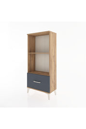 Hyperion Dolap 2 Raflı Tek Çekmeceli 60x44x134 Çam-Antrasit