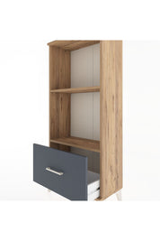 Hyperion Dolap 2 Raflı Tek Çekmeceli 60x44x134 Çam-Antrasit