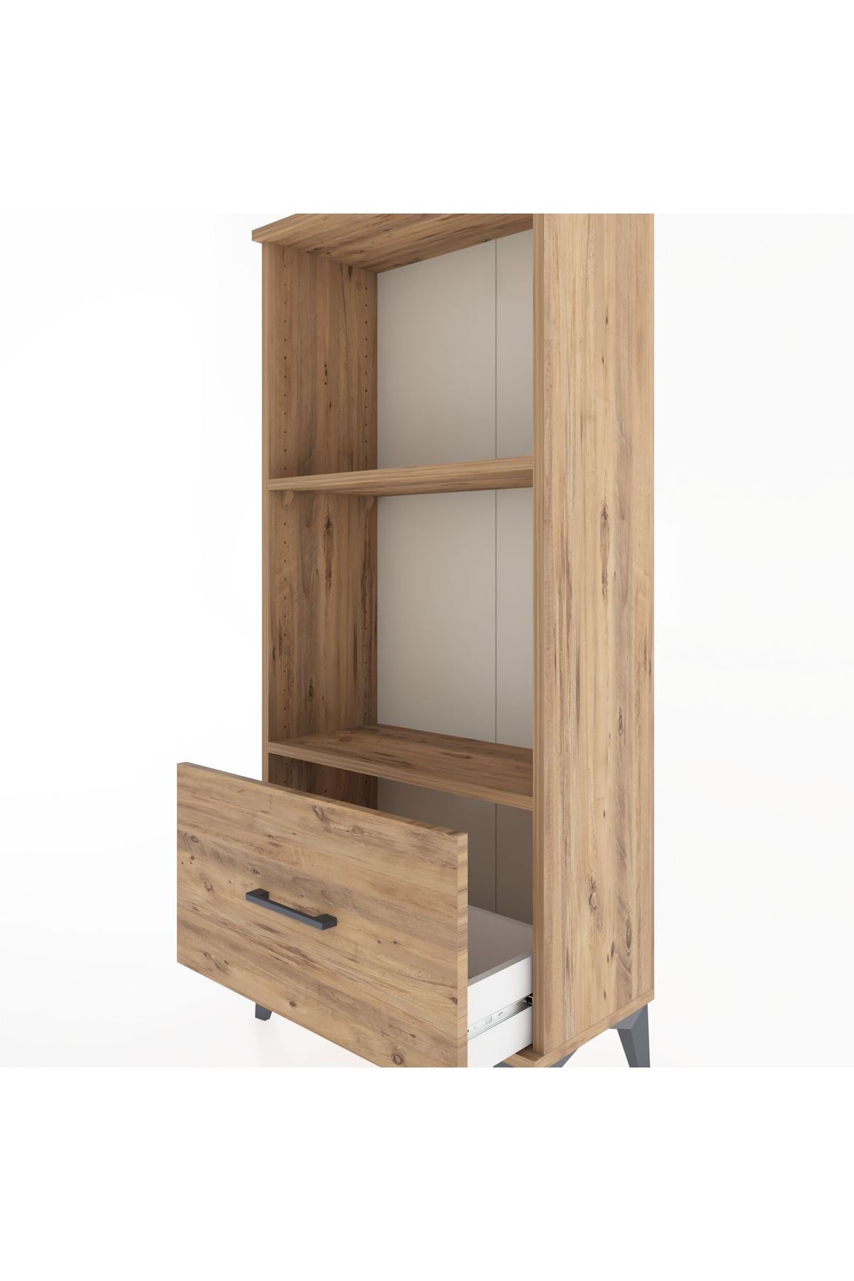 Hyperion Dolap 2 Raflı Tek Çekmeceli 60x44x134 Çam-Çam