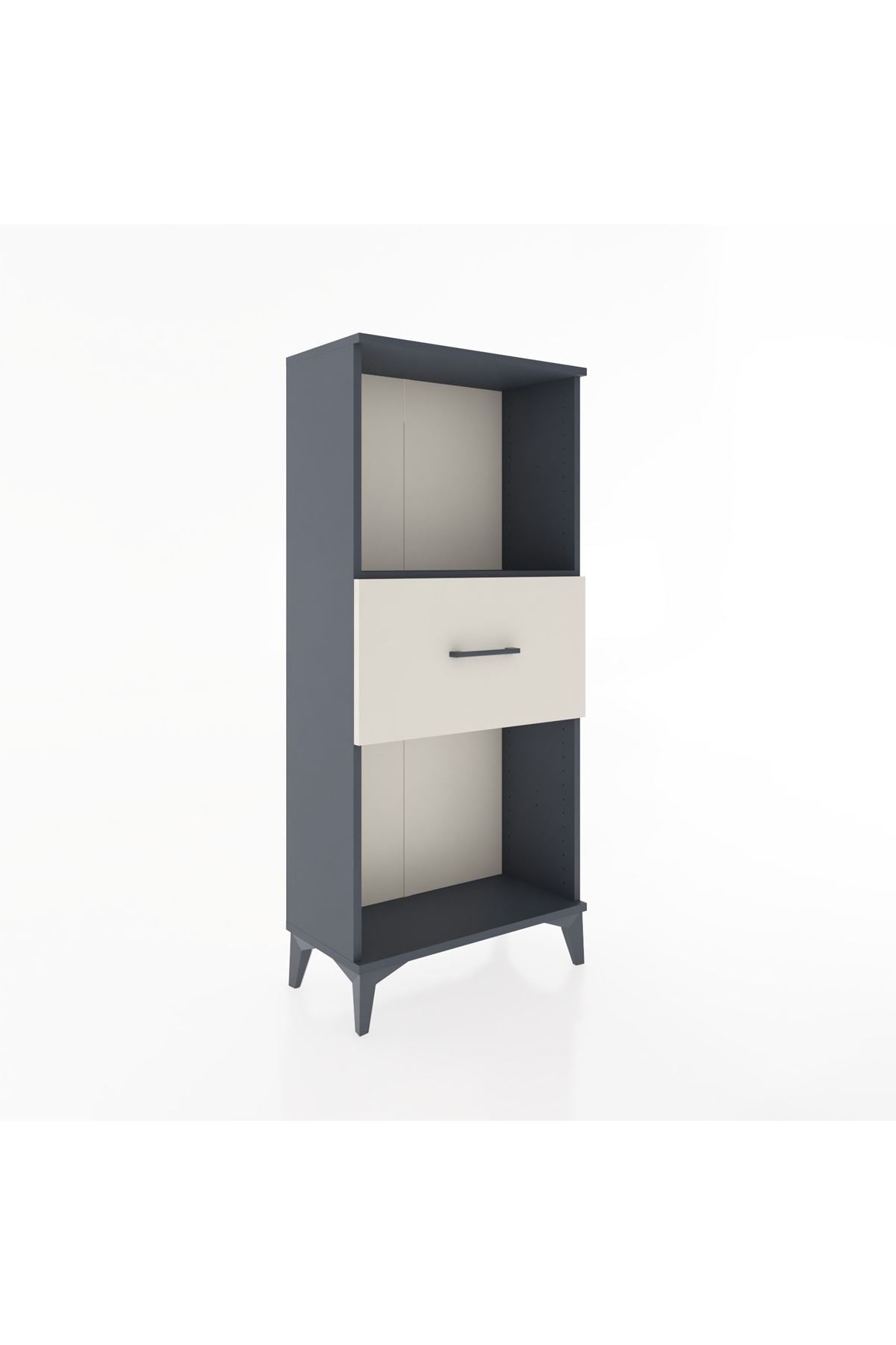 Hyperion Dolap Tek Raflı Tek Çekmeceli 60x44x134 Antrasit-Aytaşı