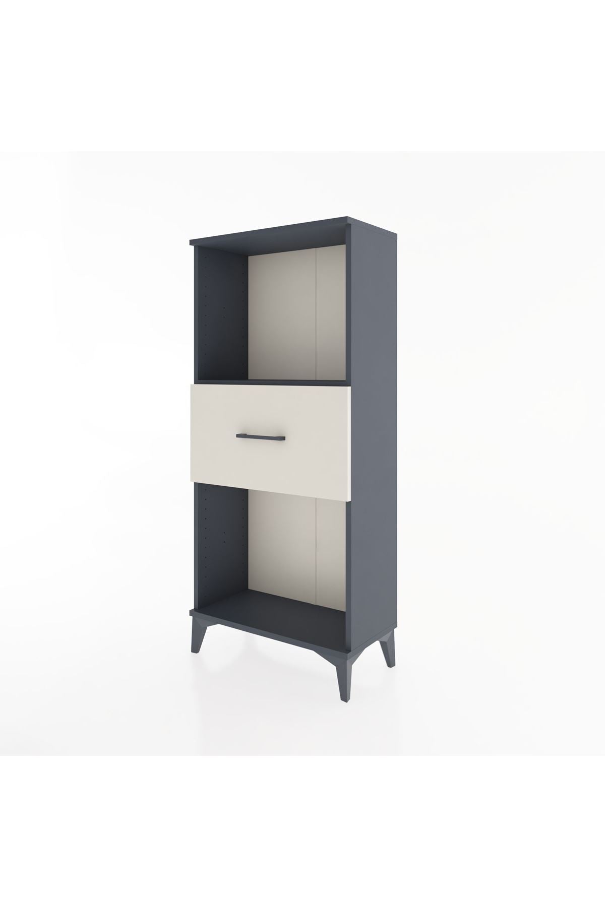 Hyperion Dolap Tek Raflı Tek Çekmeceli 60x44x134 Antrasit-Aytaşı