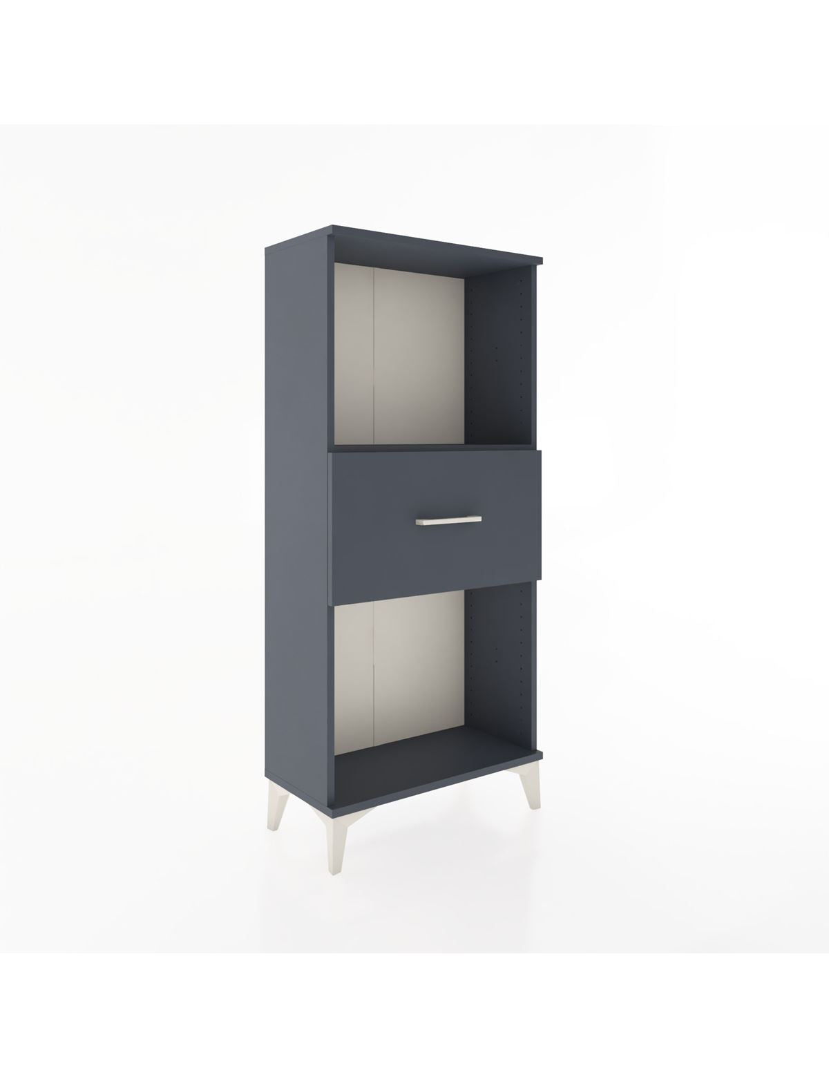 Hyperion Dolap Tek Raflı Tek Çekmeceli 60x44x134 Antrasit-Antrasit