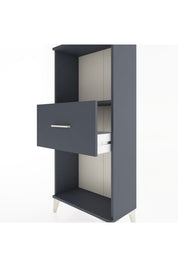 Hyperion Dolap Tek Raflı Tek Çekmeceli 60x44x134 Antrasit-Antrasit