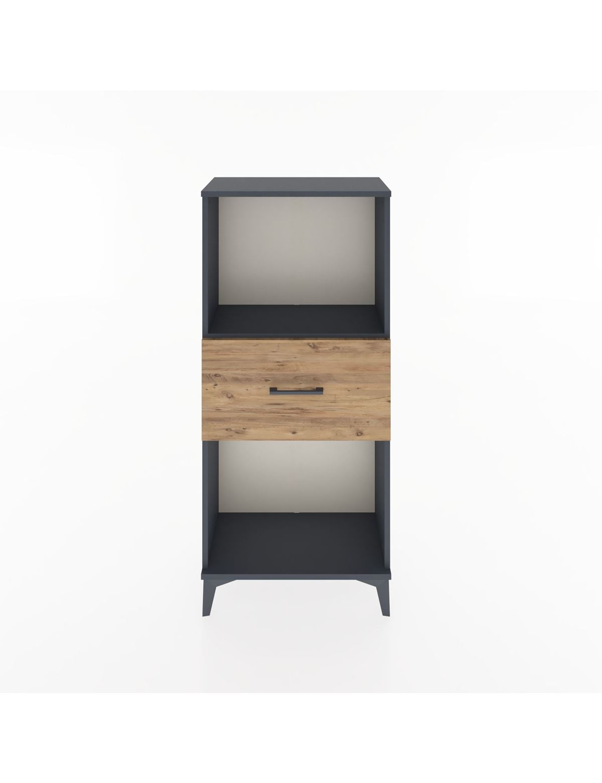 Hyperion Dolap Tek Raflı Tek Çekmeceli 60x44x134 Antrasit-Çam