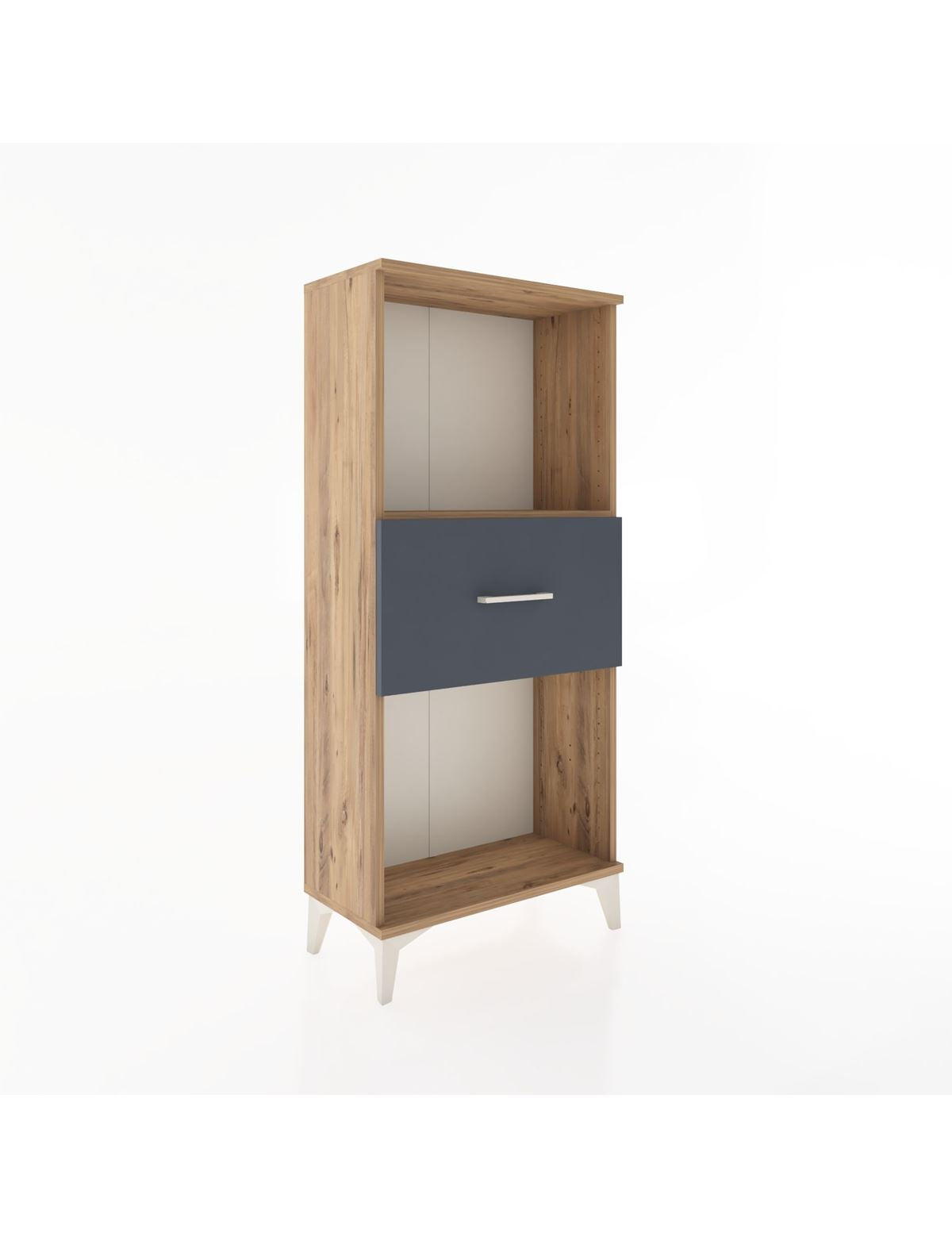 Hyperion Dolap Tek Raflı Tek Çekmeceli 60x44x134 Çam-Antrasit