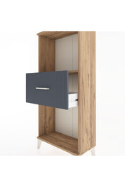 Hyperion Dolap Tek Raflı Tek Çekmeceli 60x44x134 Çam-Antrasit