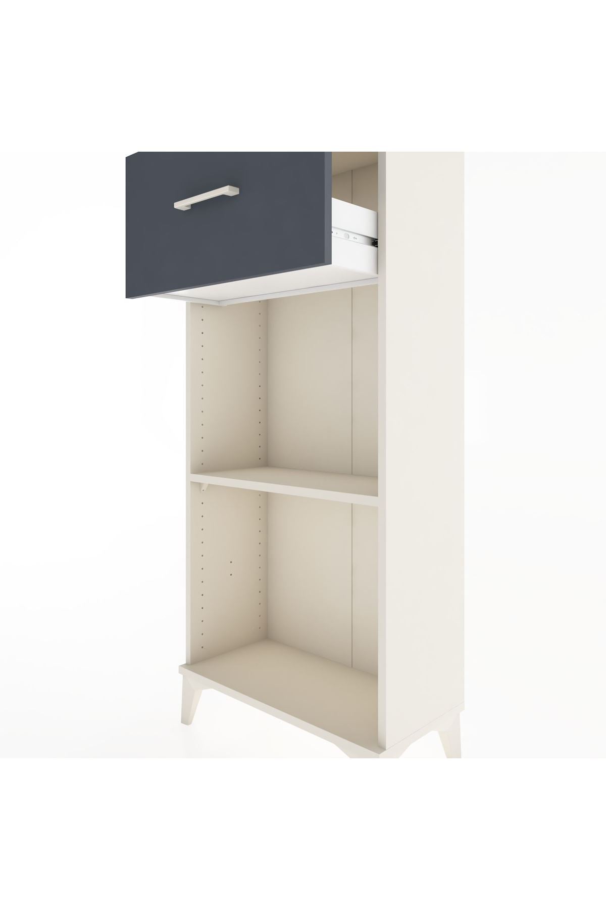 Hyperion Dolap Tek Raflı Tek Çekmeceli 60x44x134 Aytaşı-Antrasit