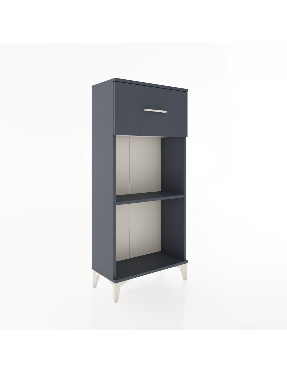 Hyperion Dolap Tek Raflı Tek Çekmeceli 60x44x134 Antrasit-Antrasit