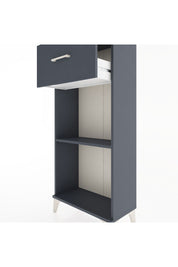 Hyperion Dolap Tek Raflı Tek Çekmeceli 60x44x134 Antrasit-Antrasit