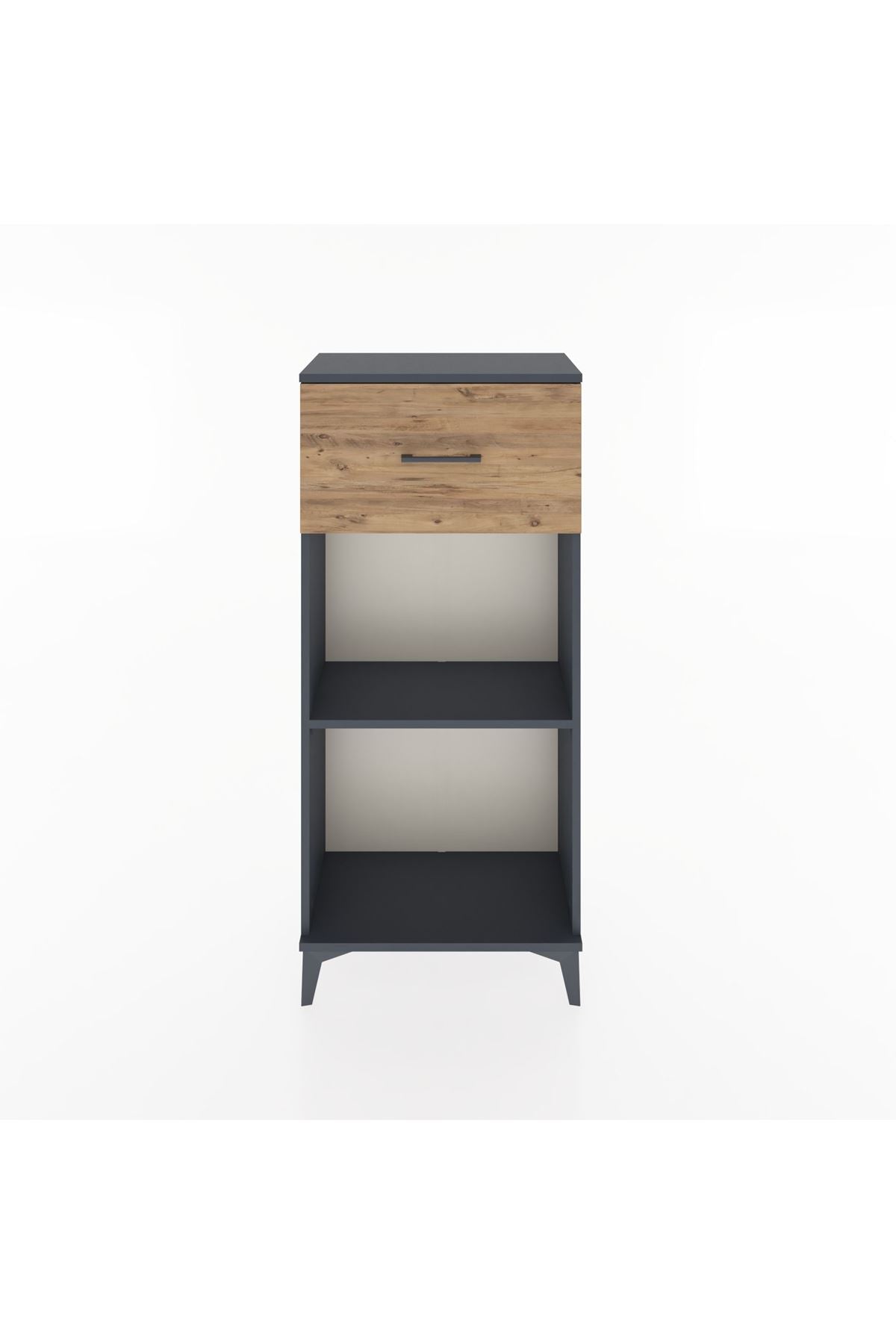 Hyperion Dolap Tek Raflı Tek Çekmeceli 60x44x134 Antrasit-Çam