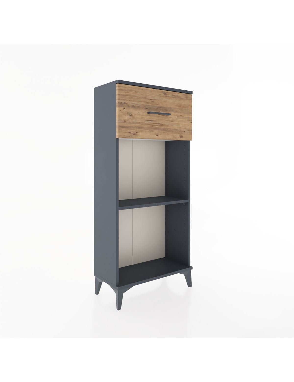 Hyperion Dolap Tek Raflı Tek Çekmeceli 60x44x134 Antrasit-Çam