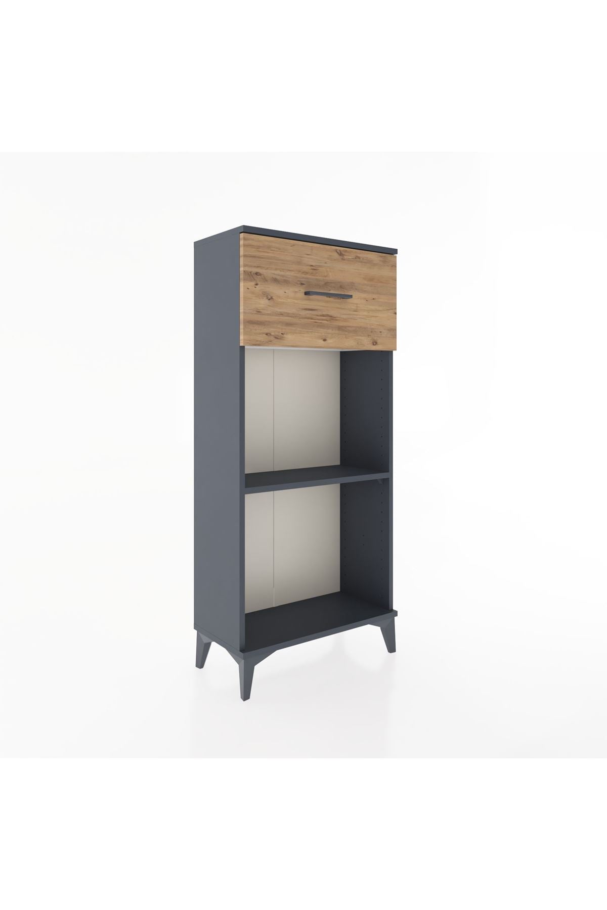 Hyperion Dolap Tek Raflı Tek Çekmeceli 60x44x134 Antrasit-Çam