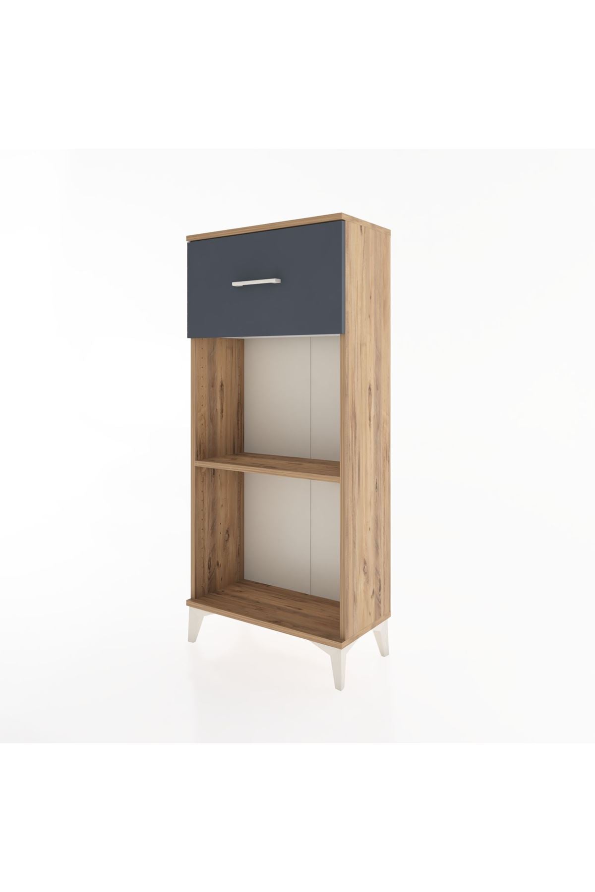 Hyperion Dolap Tek Raflı Tek Çekmeceli 60x44x134 Çam-Antrasit