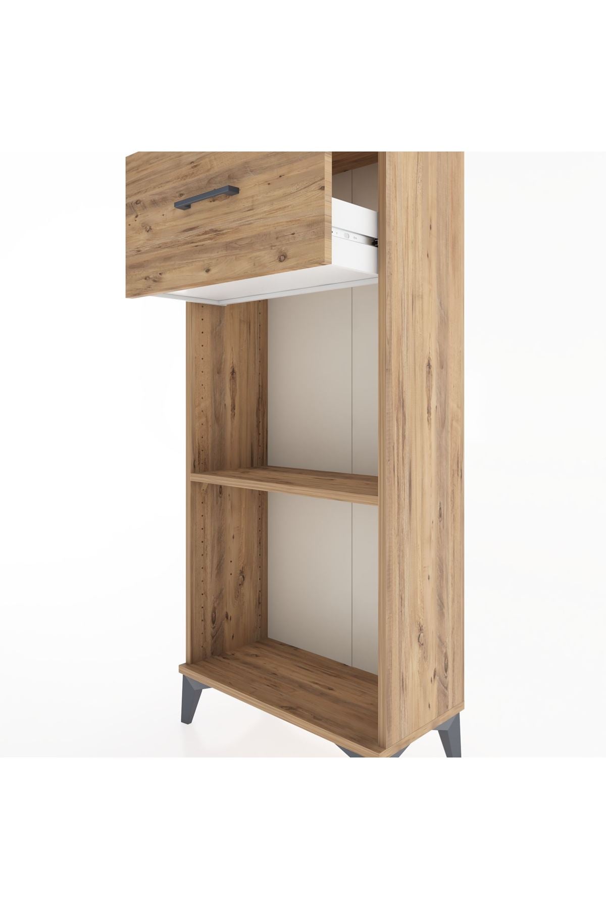 Hyperion Dolap Tek Raflı Tek Çekmeceli 60x44x134 Çam-Çam