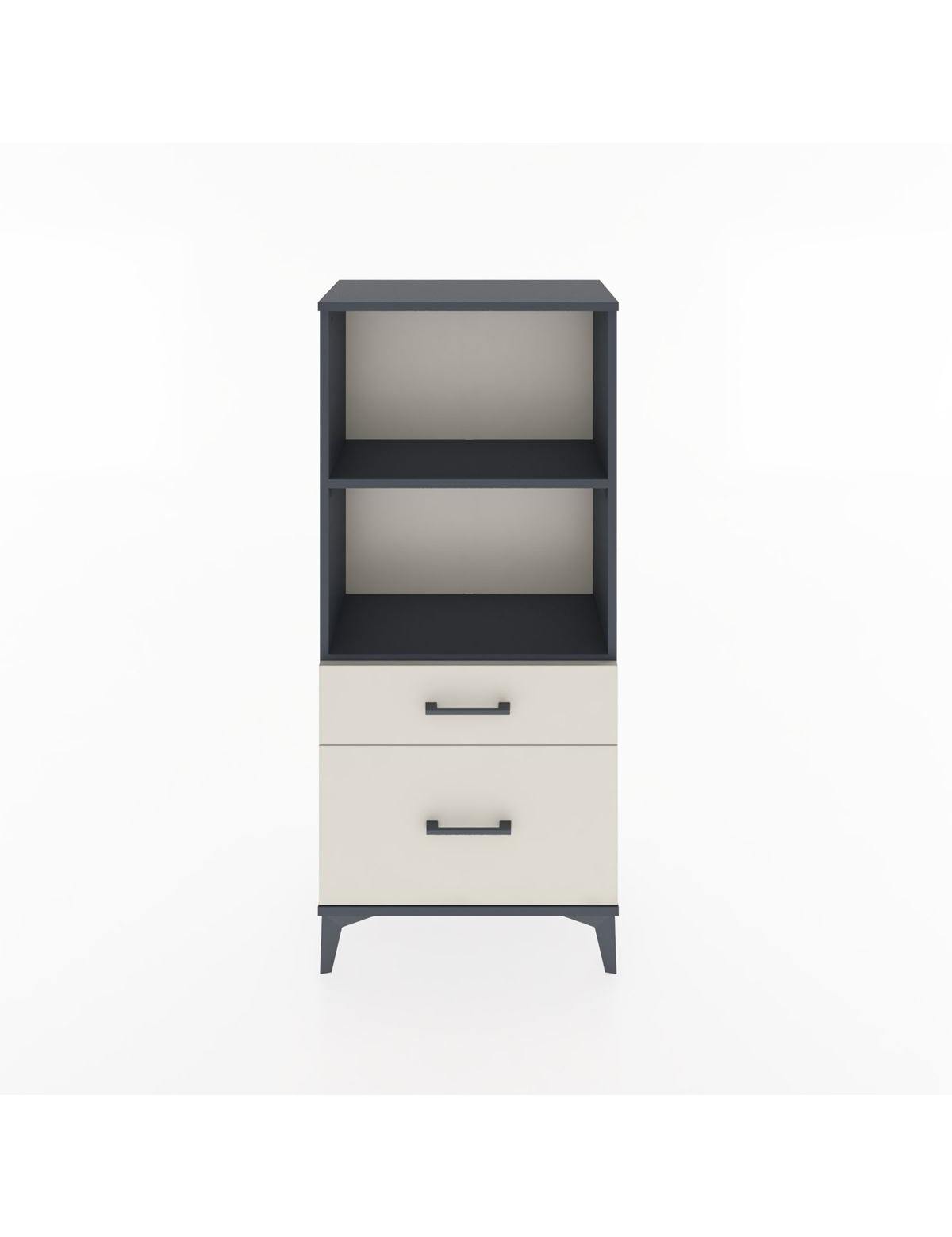 Hyperion Dolap 2 Raflı 2 Çekmeceli 60x44x134 Antrasit-Aytaşı