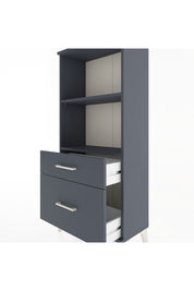 Hyperion Dolap 2 Raflı 2 Çekmeceli 60x44x134 Antrasit-Antrasit