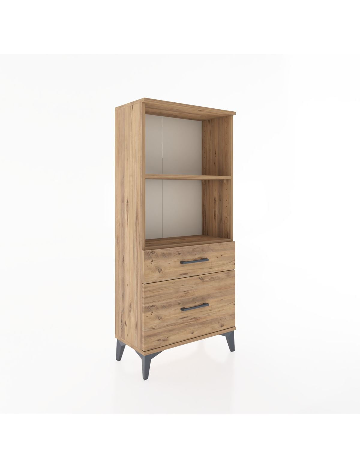 Hyperion Dolap 2 Raflı 2 Çekmeceli 60x44x134 Çam-Çam