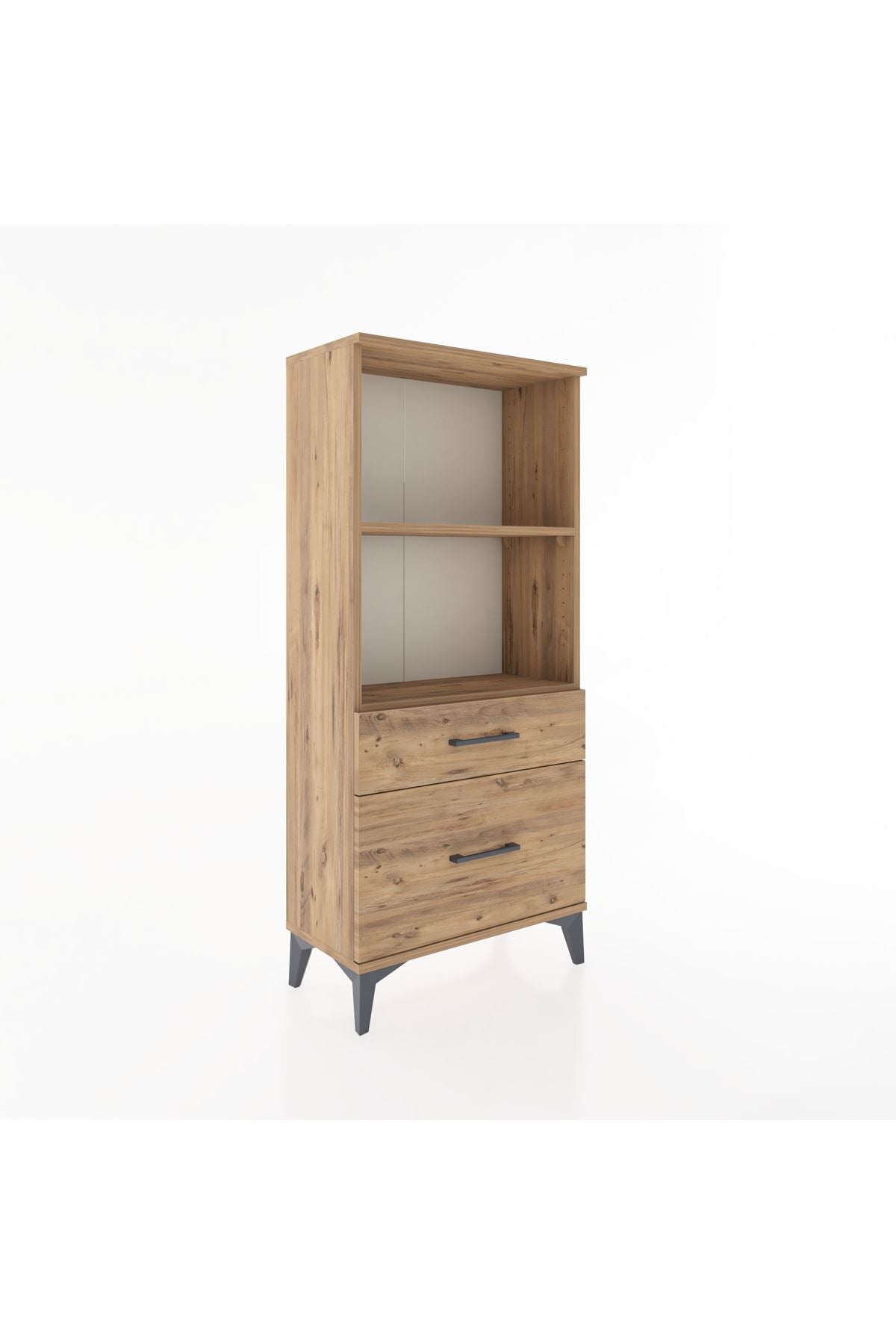 Hyperion Dolap 2 Raflı 2 Çekmeceli 60x44x134 Çam-Çam