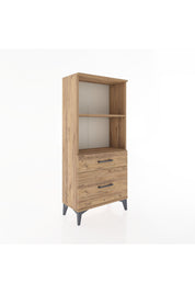 Hyperion Dolap 2 Raflı 2 Çekmeceli 60x44x134 Çam-Çam