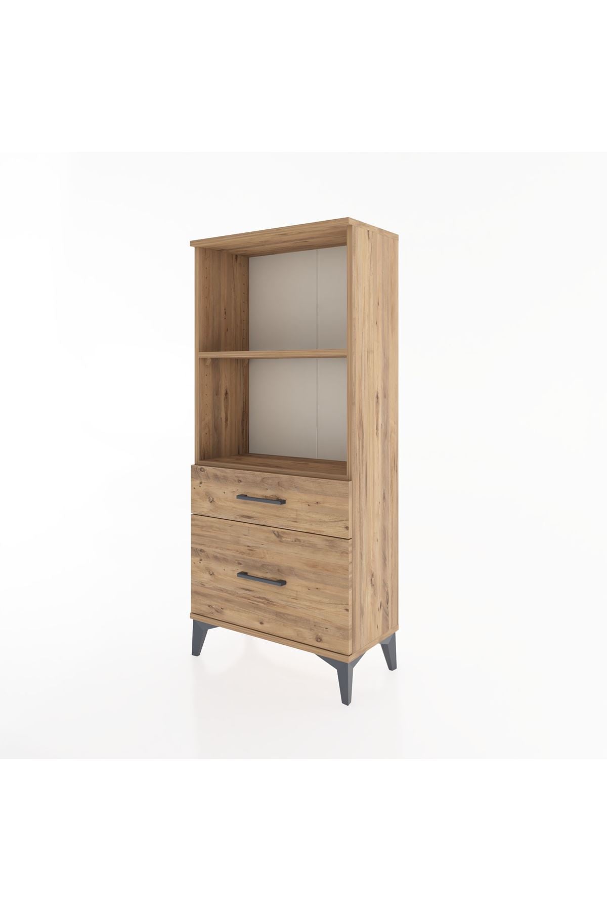 Hyperion Dolap 2 Raflı 2 Çekmeceli 60x44x134 Çam-Çam