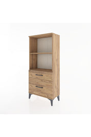 Hyperion Dolap 2 Raflı 2 Çekmeceli 60x44x134 Çam-Çam