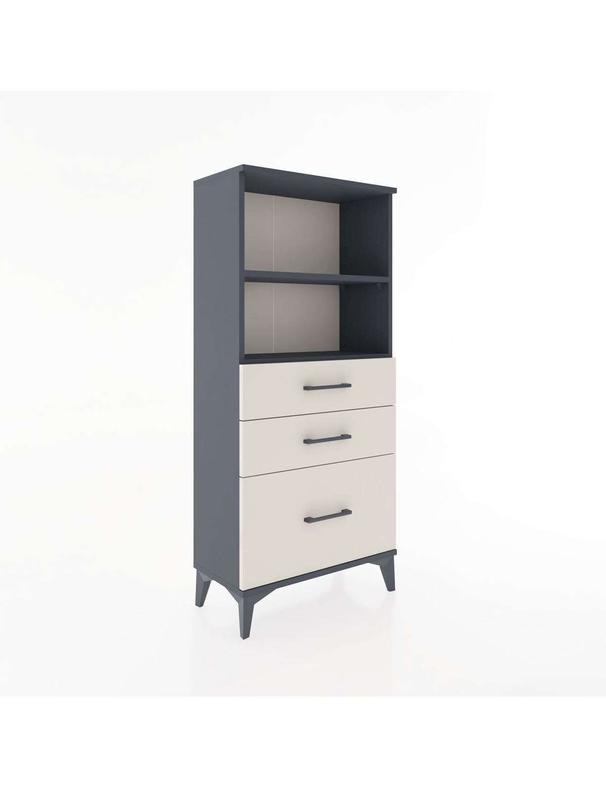 Hyperion Dolap 2 Raflı 3 Çekmeceli 60x44x134 Antrasit-Aytaşı