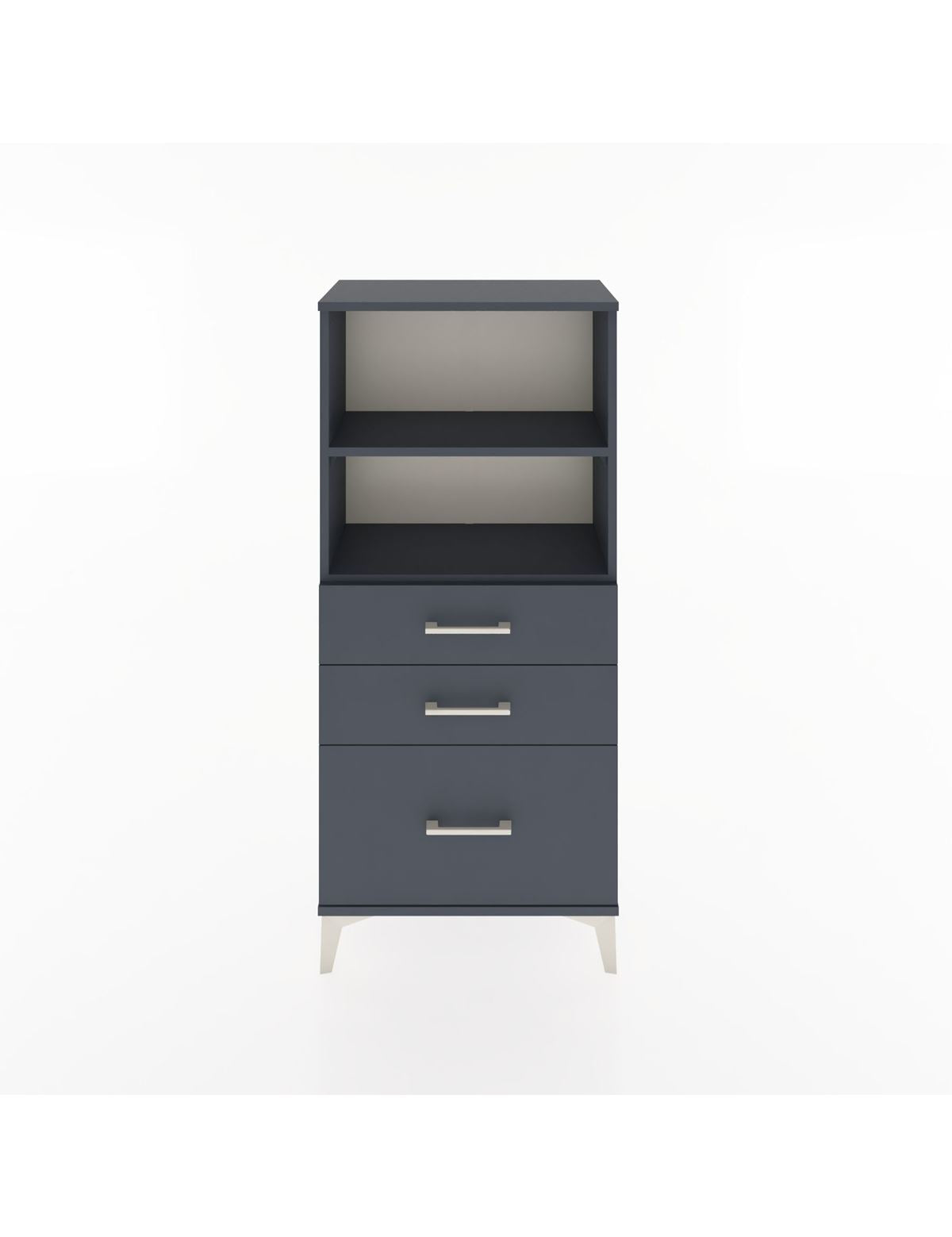 Hyperion Dolap 2 Raflı 3 Çekmeceli 60x44x134 Antrasit-Antrasit