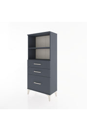 Hyperion Dolap 2 Raflı 3 Çekmeceli 60x44x134 Antrasit-Antrasit