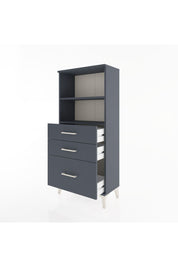Hyperion Dolap 2 Raflı 3 Çekmeceli 60x44x134 Antrasit-Antrasit