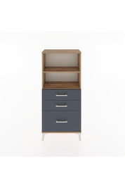Hyperion Dolap 2 Raflı 3 Çekmeceli 60x44x134 Çam-Antrasit