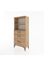 Hyperion Dolap 2 Raflı 3 Çekmeceli 60x44x134 Çam-Çam