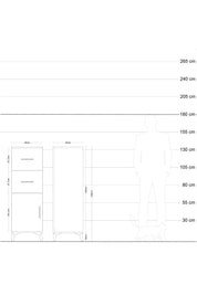 Hyperion Dolap 2 Raflı 3 Çekmeceli 60x44x134 Çam-Aytaşı