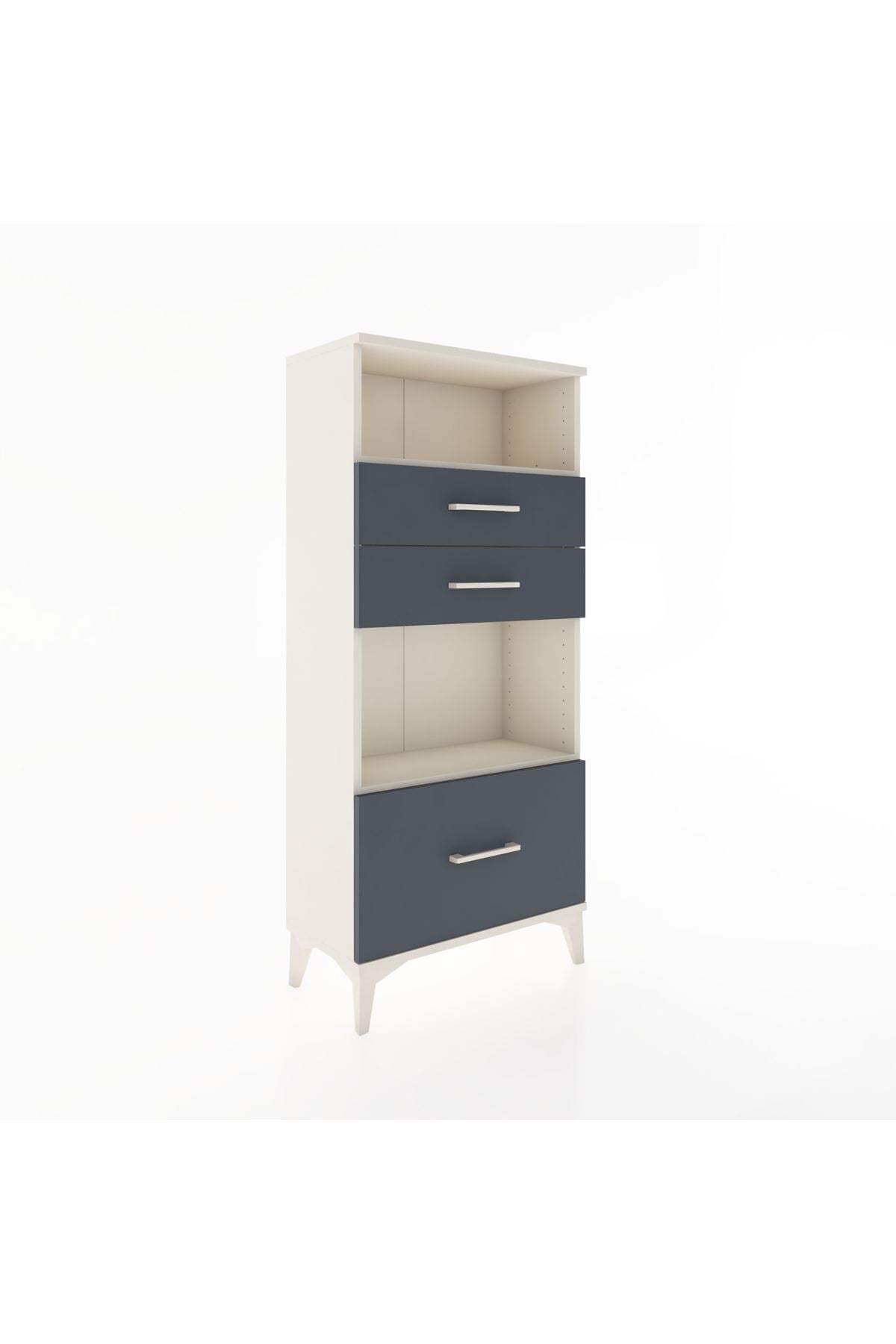 Hyperion Dolap 2 Raflı 3 Çekmeceli 60x44x134 Aytaşı-Antrasit