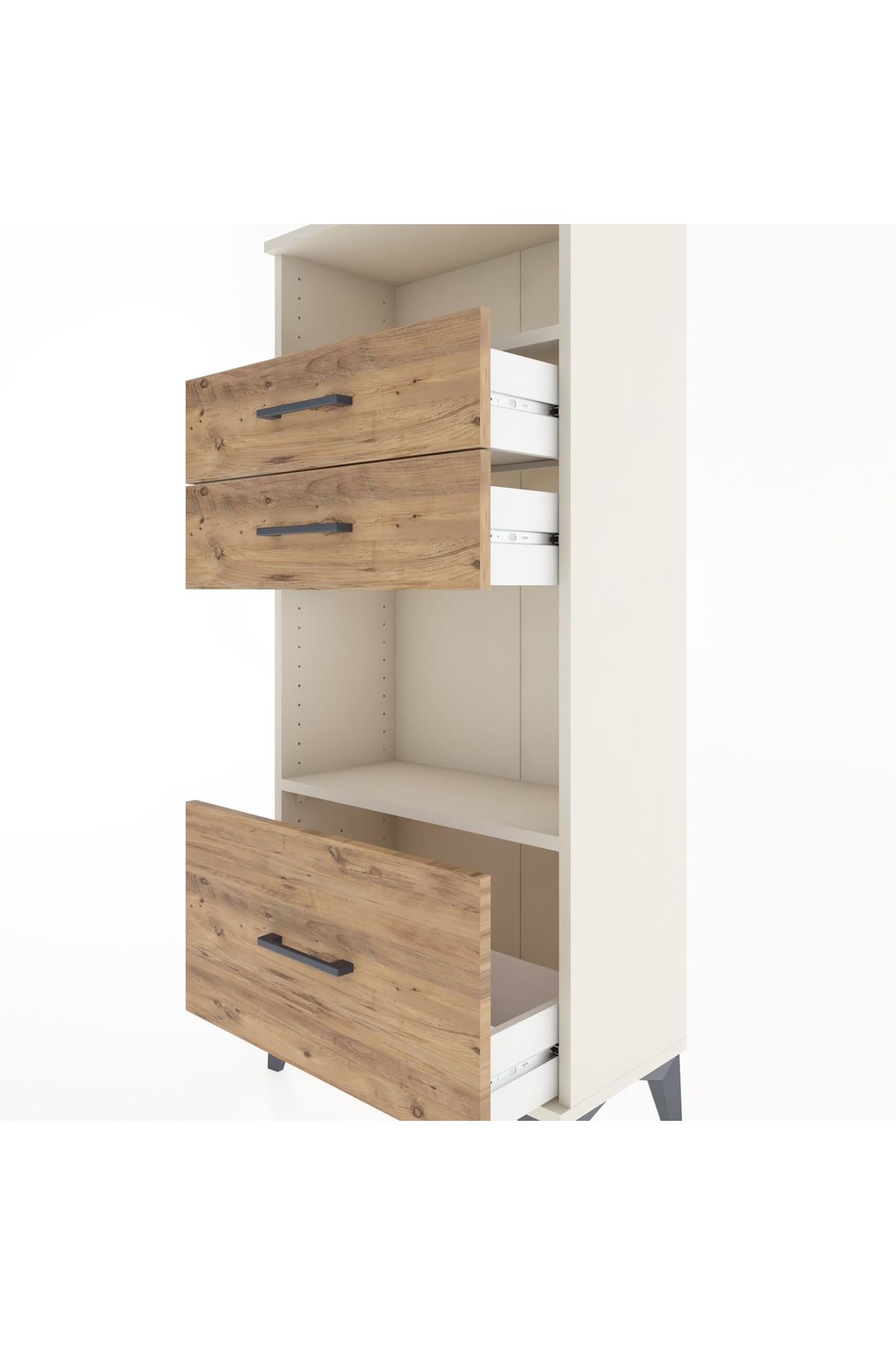 Hyperion Dolap 2 Raflı 3 Çekmeceli 60x44x134 Aytaşı-Çam