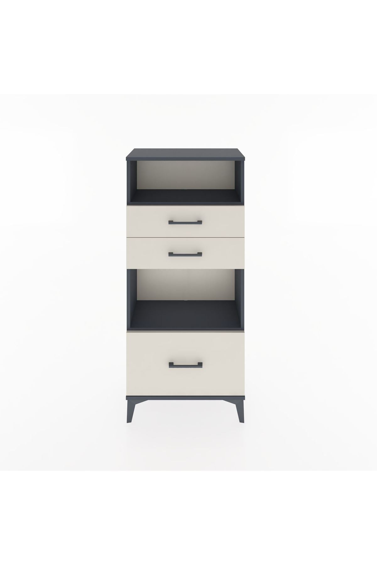 Hyperion Dolap 2 Raflı 3 Çekmeceli 60x44x134 Antrasit-Aytaşı