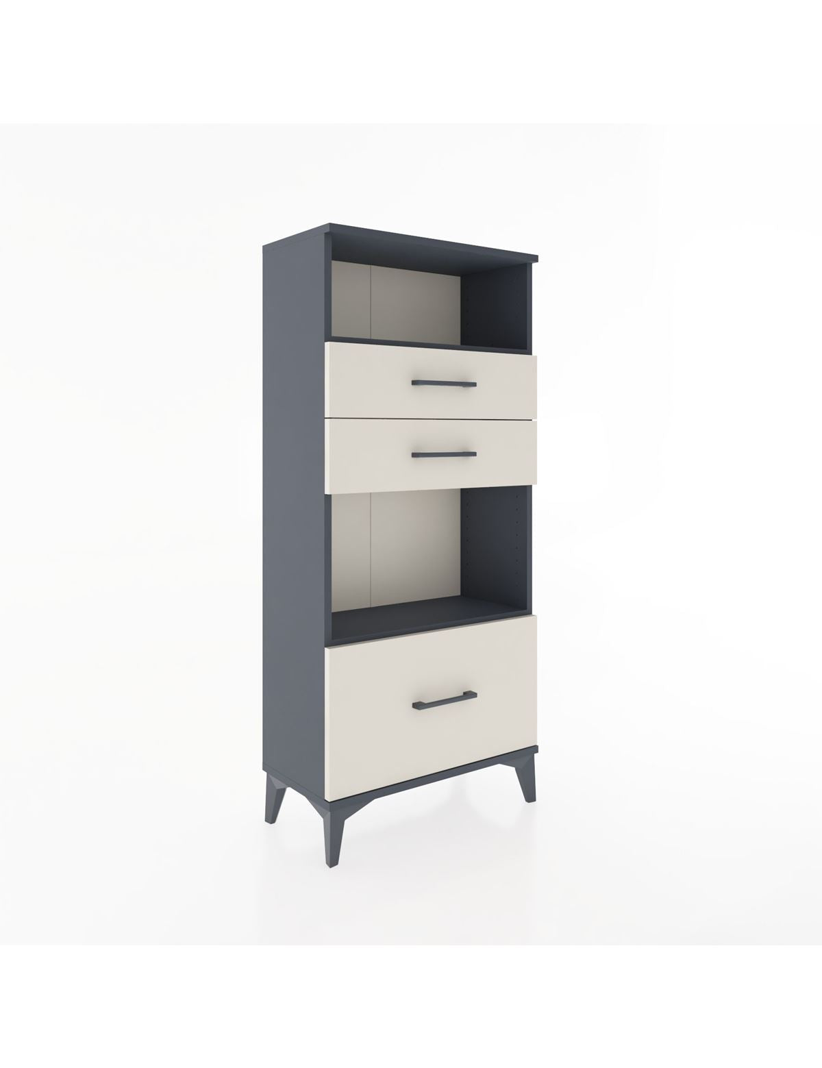 Hyperion Dolap 2 Raflı 3 Çekmeceli 60x44x134 Antrasit-Aytaşı