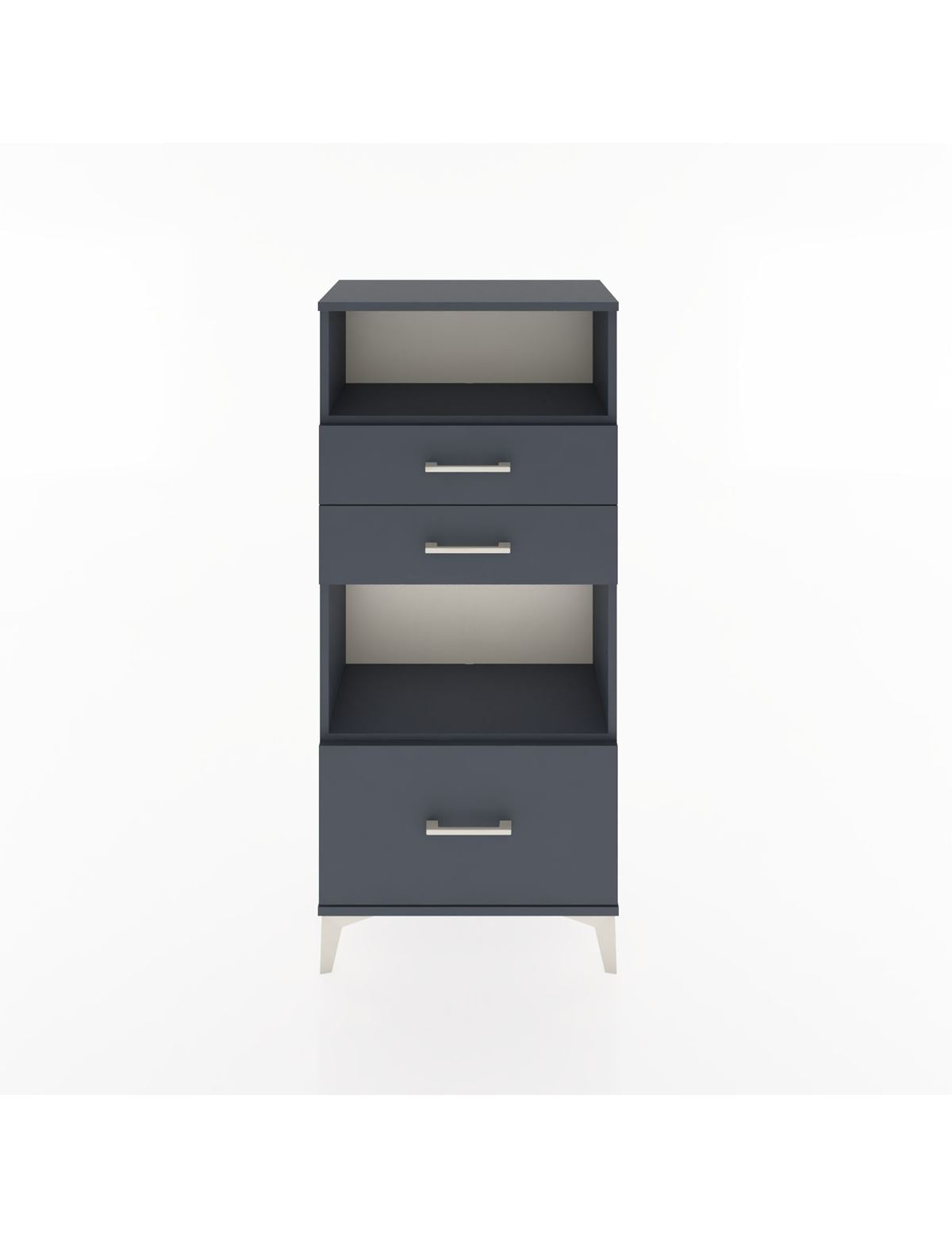 Hyperion Dolap 2 Raflı 3 Çekmeceli 60x44x134 Antrasit-Antrasit