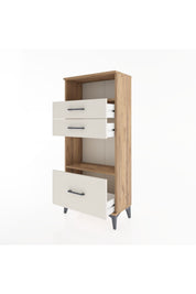 Hyperion Dolap 2 Raflı 3 Çekmeceli 60x44x134 Çam-Aytaşı