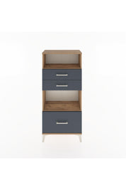 Hyperion Dolap 2 Raflı 3 Çekmeceli 60x44x134 Çam-Antrasit
