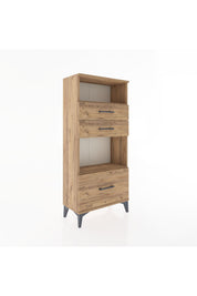 Hyperion Dolap 2 Raflı 3 Çekmeceli 60x44x134 Çam-Çam