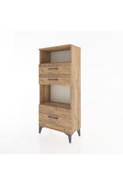 Hyperion Dolap 2 Raflı 3 Çekmeceli 60x44x134 Çam-Çam