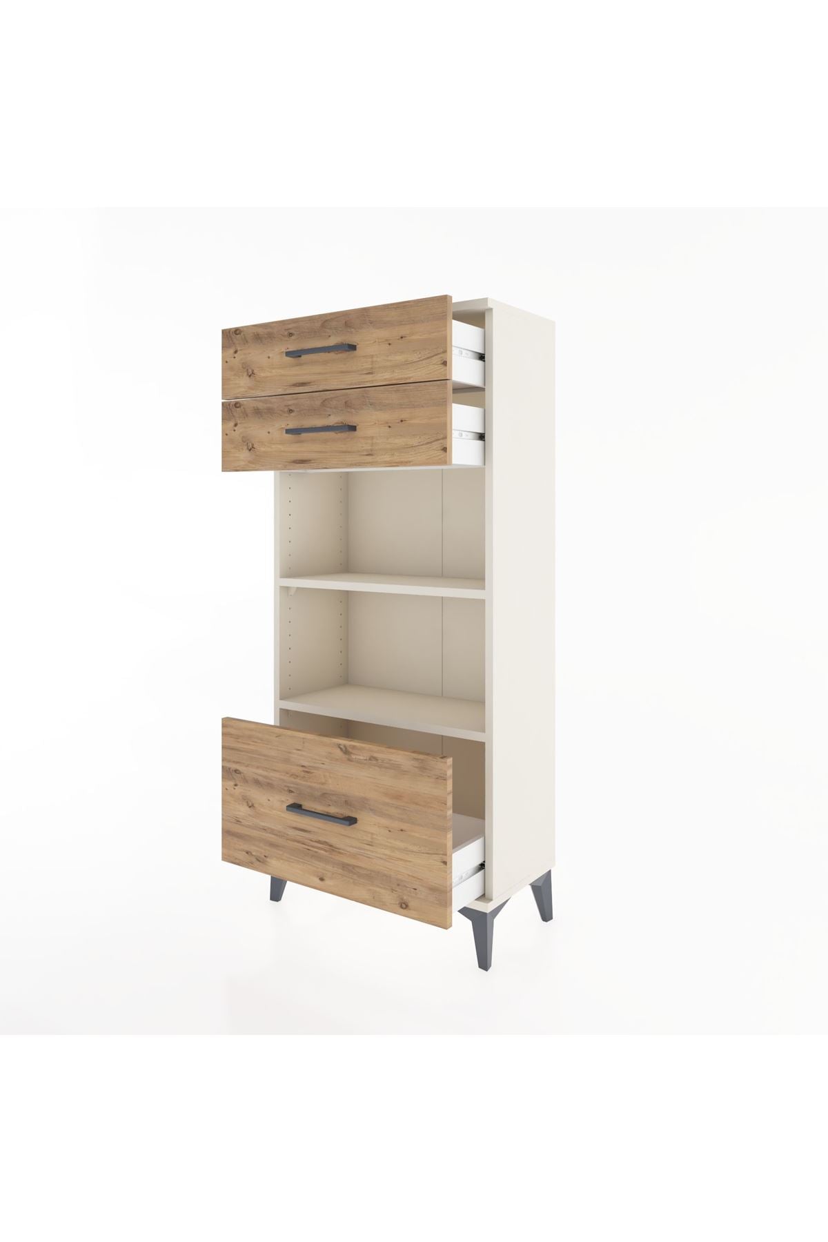 Hyperion Dolap 2 Raflı 3 Çekmeceli 60x44x134 Aytaşı-Çam